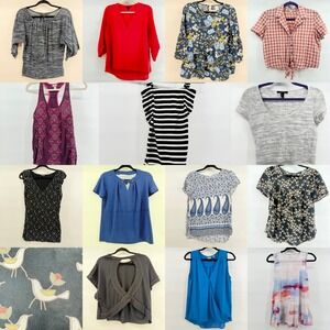 Bundle of 14 Size Small Short‎ Sleeve or Sleeveless Tops
